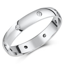 Palladium Diamond Wedding Ring