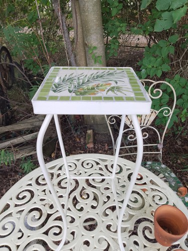 Mosaic top wrought - top, plant