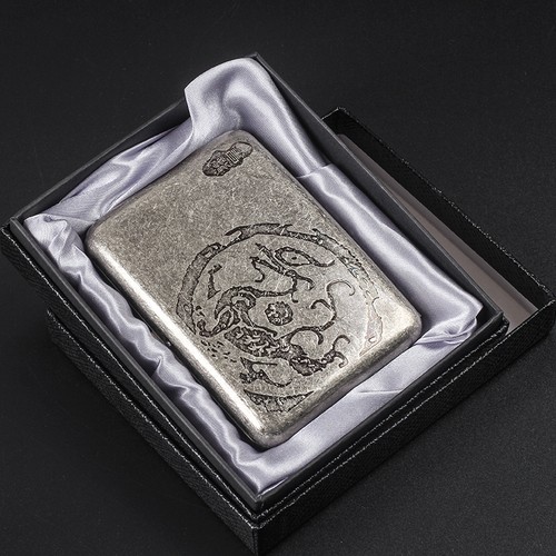 Vintage metal cigarette case - metal,