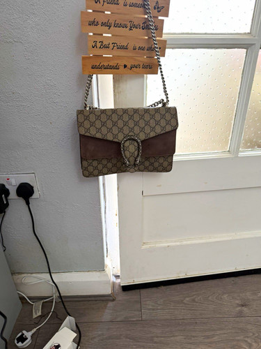 Gucci beige brown canvas suede - beige/brown,