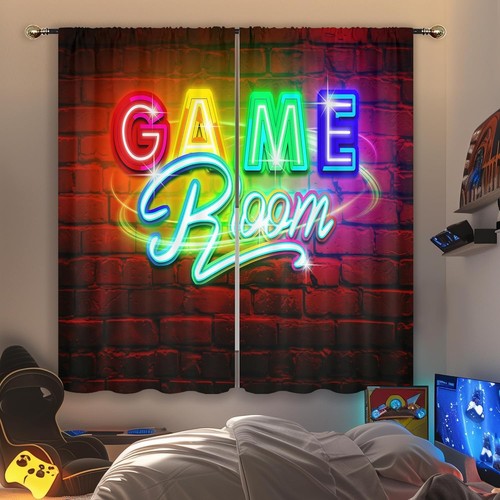 Game room curtains - room,