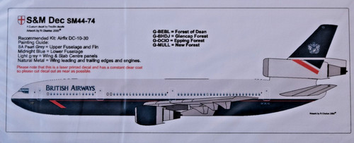 144 scale decals ba dc10 - scale, s&m
