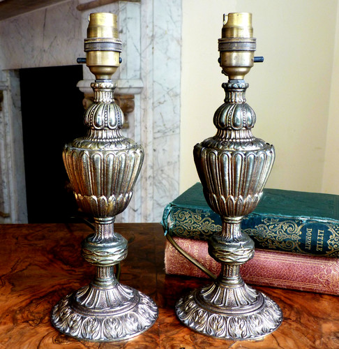 Pair table lamps desk bedside - table,