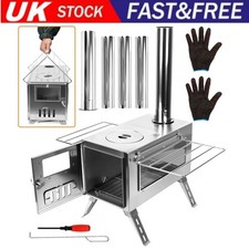 Large tent stove portable - large, wood