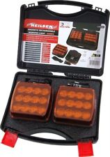 2 X Magnetic Rechargeable Warning Lights - AMBER - 12V / 24V IP67 TRAILER TOWING