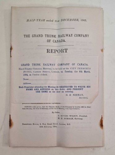 Grand trunk railway - railway, co