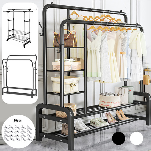 Double heavy duty clothes rail - clothes,