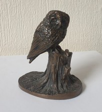 Owl & Mouse On Tree Stump