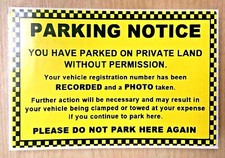 5 x parking notice private