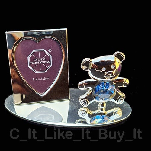 Teddy photo frame ornament - teddy,