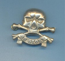 17th LANCERS.WHITE METAL ARMY CAP BADGE