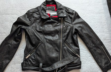 River Island Studios Real Leather Biker Jacket Black UK 12 EUR 38 NWT RRP £180