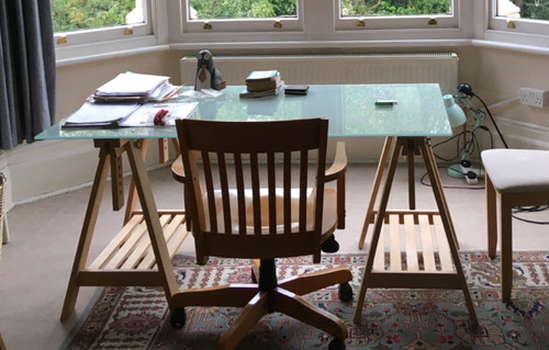 Ikea desk two - desk, trestles,