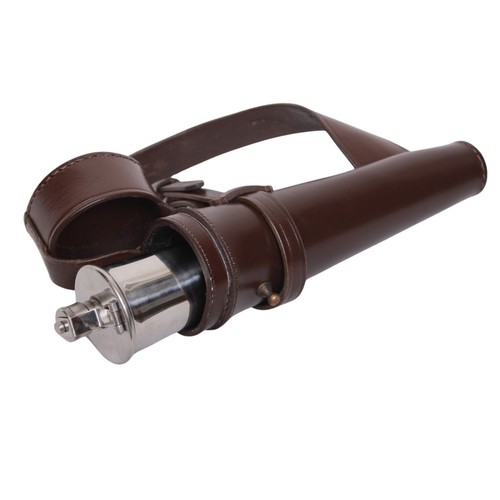 Leather saddle hip flask - saddle, 11oz