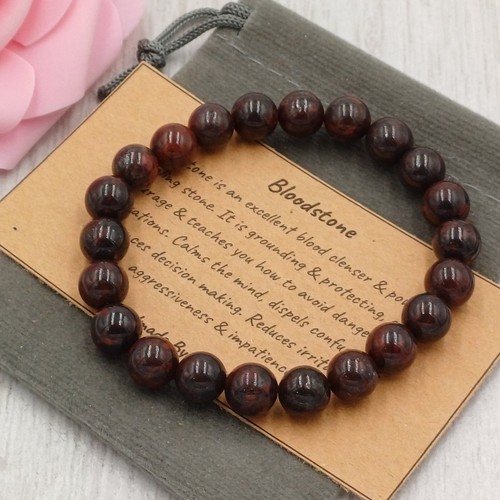 Bloodstone bracelet stretch - bracelet,