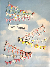 Die Cut cuts bunting x 12
