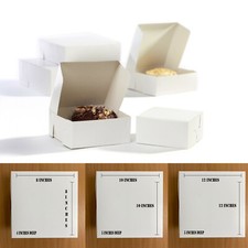 Cake Box Boxes 8, 10, 12 Inch BULK PRICES 2, 5, 10, 20, 50 Birthday Box White UK