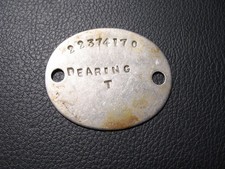 WW2 dog tag - Ex Forgotten