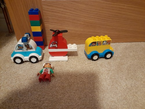 Duplo police car and fire