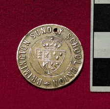 George III Spade Jeton - Brimington Sunday School Union, Chesterfield