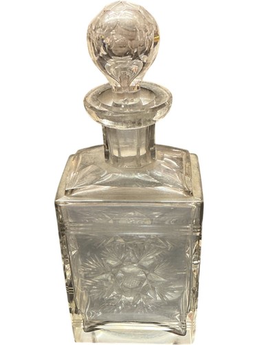 Vintage square glass decanter - vintage,