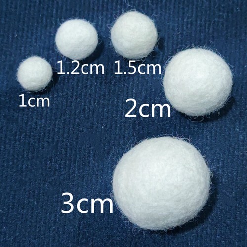20pcs white solid wool felt - solid,
