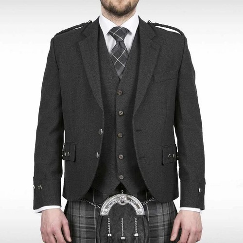Charcoal grey argyle jacket - grey,