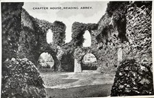 Reading, Chapter House Ruins Reading Abbey B&W Printed Photo Postcard ETW Dennis