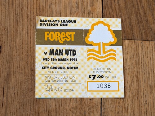 Ticket 1991 nottingham - ticket, 1991/92
