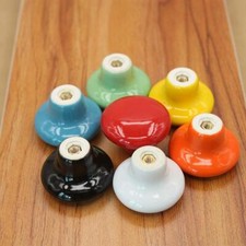 1-24Pcs 38mm Ceramic Door Knobs Drawer Cabinet Wardrobe Cupboard Pull Handle