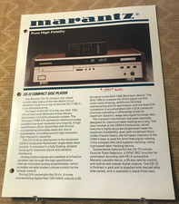 MARANTZ CD-72 PLAYER BROCHURE
