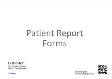 A4 Patient Report Forms  - ambulance, medic, first aid A4 Complete Pad (2 part)