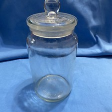 VINTAGE RAVENHEAD 10 INCH GLASS STORAGE / APOTHECARY JAR WITH LID