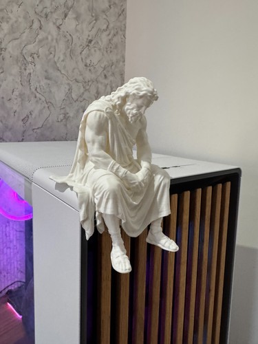 Zeus sitting edge statue - edge, greek