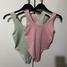 2 x ladies ribbed vest bodysuit 2poppers Size XL …New