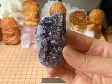 Sale - Small Natural Amethyst Geode Quartz Crystal Cluster - 68 Grams (#074)