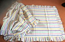Vintage retro candy-stripe pillowcase pair.