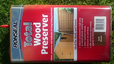 Ronseal Total Wood Preserver Long Lasting Timber Protection DARK BROWN 5LTR cans