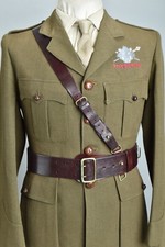 British Army Mid C20th Issued Leather Sam Brown Sword Belt; 27-31 Waist. KDK