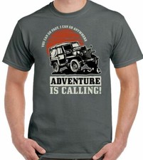 Land Rover Defender T-Shirt Mens Funny Off Roading 4X4 SVX Adventure Is Calling