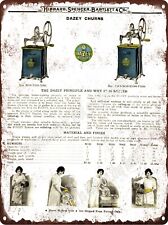 1922 Dazey Butter Churn 4 6 8 Pints Electric  Metal Sign 9x12" A744
