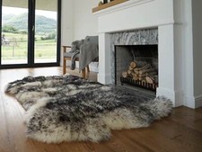 GIANT SHEEPSKIN Triple XXL Mouflon Throw Genuine leather Sheep Skin 64" x 4