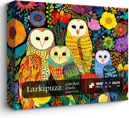 Garden owls puzzles for adults - garden,
