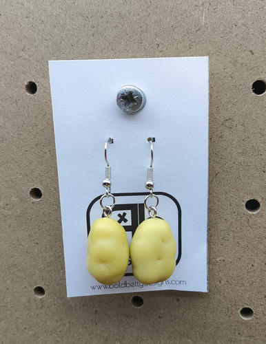 Baked potato earrings - earrings, new