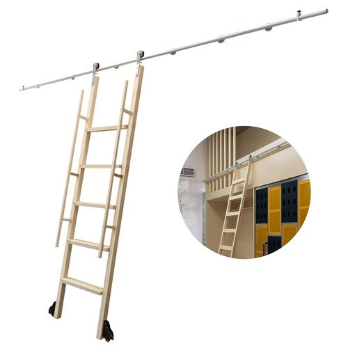 Stainless rolling ladder - stainless,