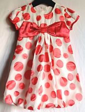 Marks & Spencer Girl's Red & White Spotty Dress- Age 12-18 Months- FREE POSTAGE 