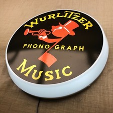 WURLITZER PHONOGRAPH illuminated wall sign led lightbox Pub sign man cave home