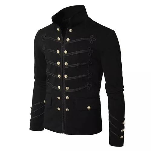 Men black gothic steampunk - black,