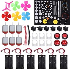 Mini Electric Motor Kit 3V 12V with 6 DC Motors and Various Propellers UK STOCK