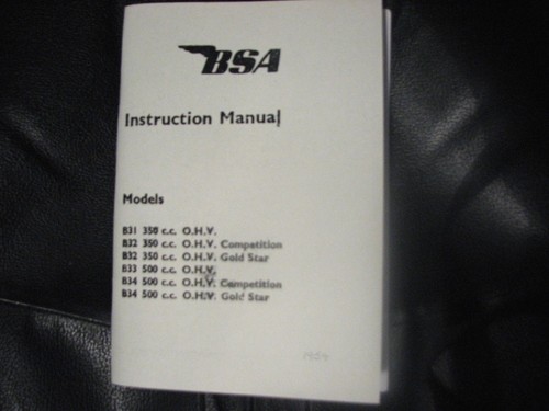 Bsa owners instruction manual - bsa,